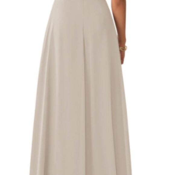 Azazie Taupe Bridesmaid Dress NWT - Picture 3 of 3